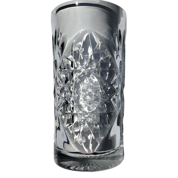 Vintage Libbey Hobstar Highball Tumbler Clear Glass 16oz - Picture 1 of 12
